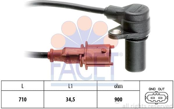 Sensor, crankshaft pulse Made in Italy - OE Equivalent 9.0170