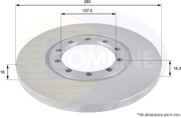 Brake disc, 1pcs REAR ADC1233 - image 2