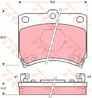 Brake Pad Set, disc brake GDB773