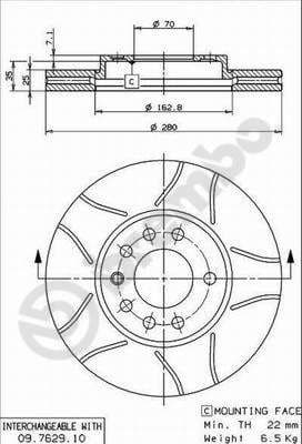 Brake Disc XTRA LINE - Max 09.7629.75