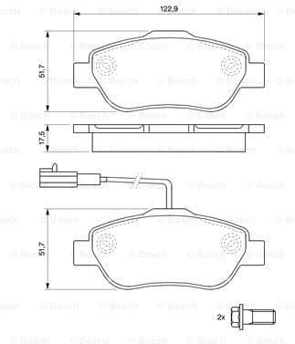 Brake Pad Set, disc brake 0986494114 - image 7