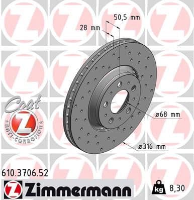 Brake Disc SPORT BRAKE DISC Z 610.3706.52