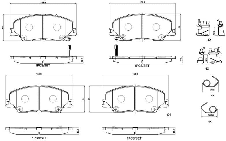 Brake Pad Set, disc brake PRIME LINE P 34 014