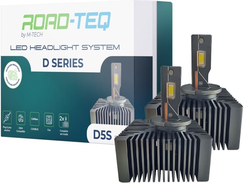ROAD-TECH by M-TECH LED lemputės LZND5S 35W iki 6800/set Liumen 6000K PK32D-7 4X1