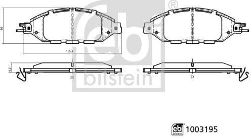 Brake Pad Set, disc brake 1003195