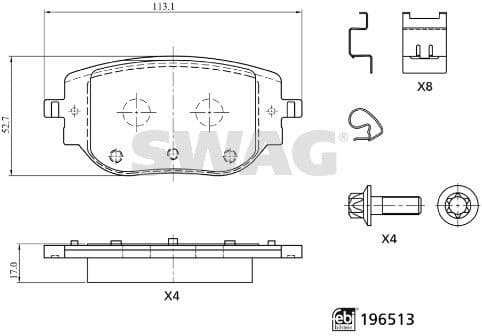 Brake Pad Set, disc brake 33 11 2200