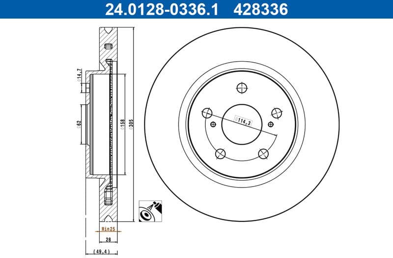 Brake Disc 24.0128-0336.1