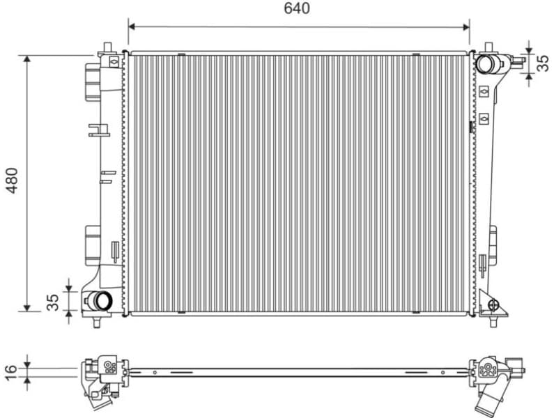 Radiator, engine cooling 701444