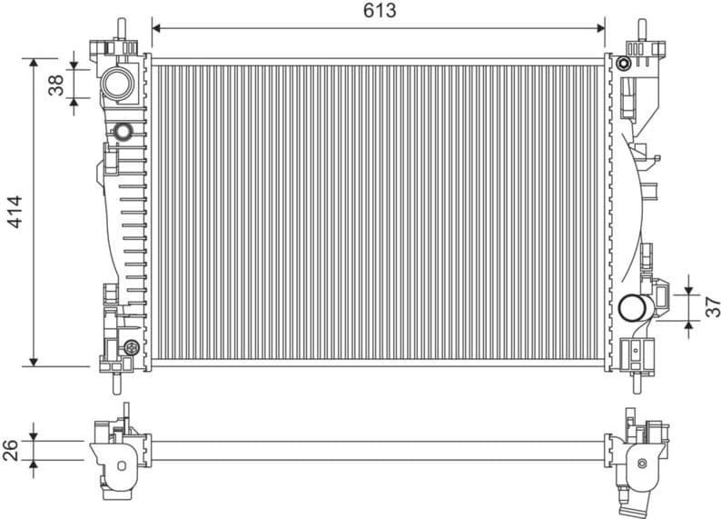 Radiator, engine cooling 701391
