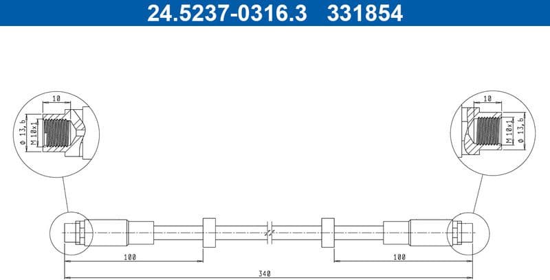 Brake Hose 24.5237-0316.3