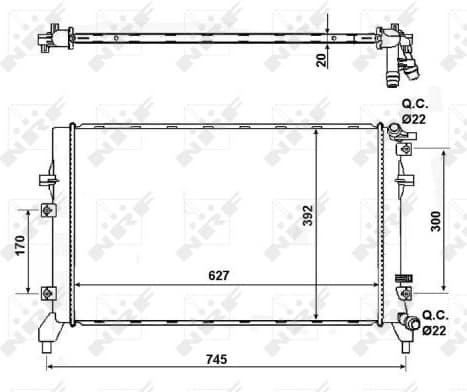 Radiator, engine cooling 50148