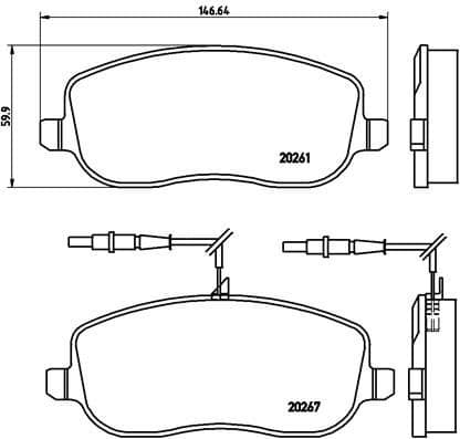 Brake Pad Set, disc brake PRIME LINE P23090