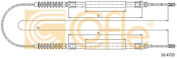 Cable Pull, parking brake 10.4725 - image 2