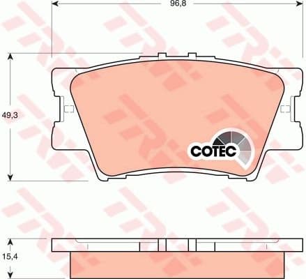Brake pads rear, Top Quality GDB3426