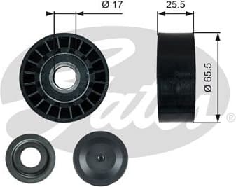 Deflection/Guide Pulley, V-ribbed belt DriveAlign™ T36376