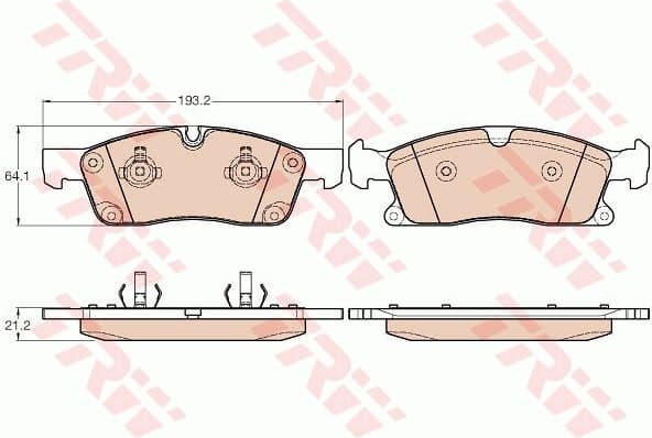 Brake pads front, Top Quality GDB1946