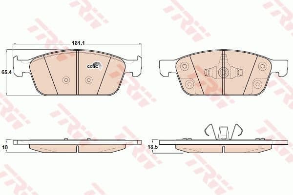 Brake Pad Set, disc brake COTEC GDB2009