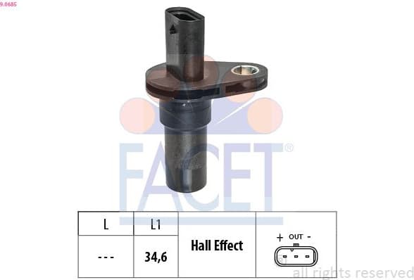 Sensor, crankshaft pulse Made in Italy - OE Equivalent 9.0685