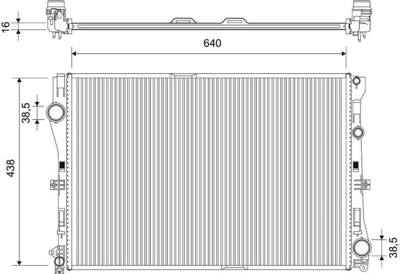 Radiator, engine cooling 701776