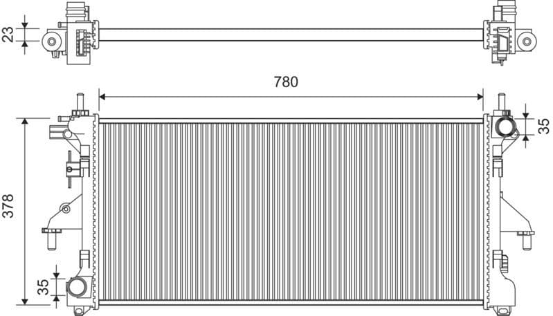 Radiator, engine cooling 701343