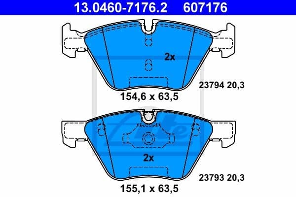 Brake Pad Set, disc brake 13.0460-7176.2 - image 2