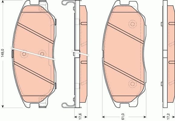 Brake Pad Set, disc brake GDB3465