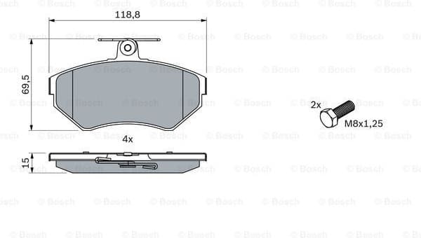 Brake Pad Set, disc brake 0986494010 - image 7