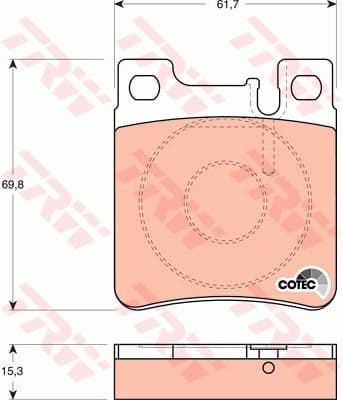 Brake Pad Set, disc brake COTEC GDB1123