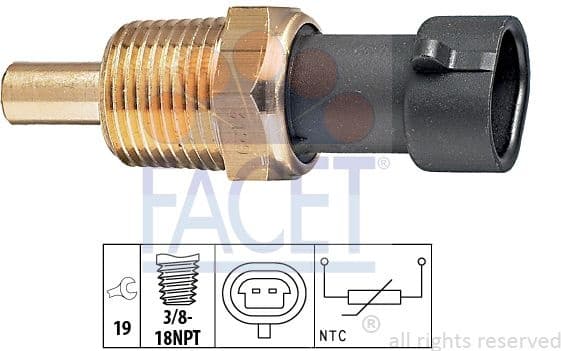 Sensor, coolant temperature Made in Italy - OE Equivalent 7.3129 - image 2