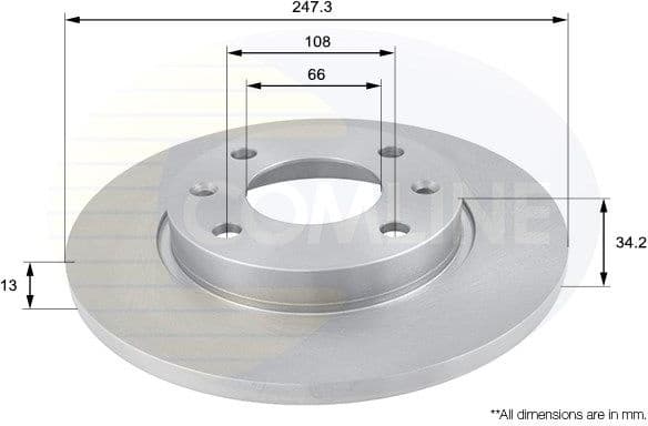 Brake disc, 1pcs FRONT ADC1508
