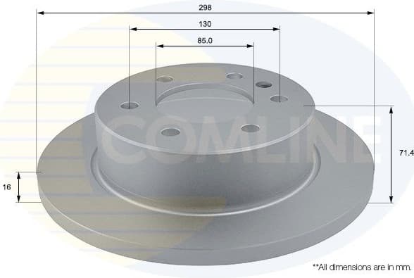 Brake disc, 1pcs REAR ADC1639 - image 2
