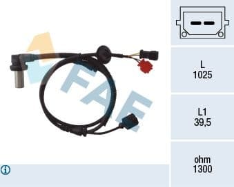 Sensor, wheel speed 78063