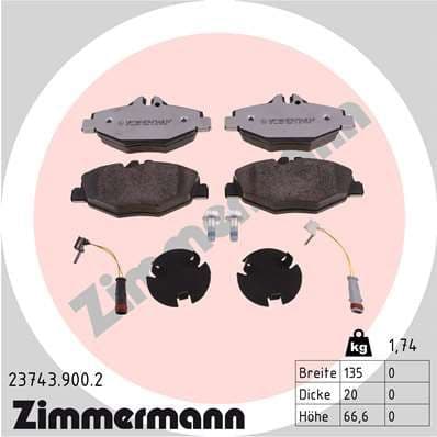 Brake Pad Set, disc brake rd:z 23743.900.2