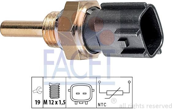 Sensor, coolant temperature Made in Italy - OE Equivalent 7.3225 - image 2
