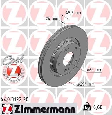 Brake Disc COAT Z 440.3122.20