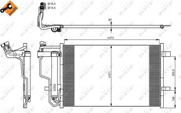 Condenser, air conditioning EASY FIT 35922