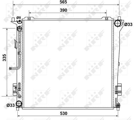Radiator, engine cooling 53163