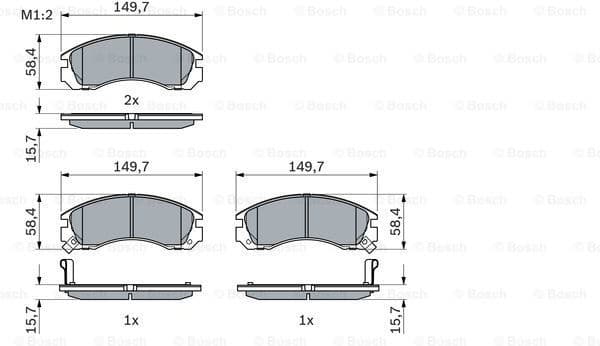 Brake Pad Set, disc brake 0986424523 - image 7
