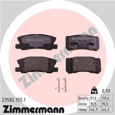 Brake Pad Set, disc brake 23582.155.1