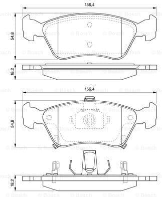 Brake Pad Set, disc brake 0986424560 - image 7