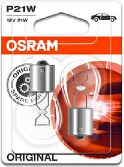Osram Bulbs P21W 12V BA15S UNV1 2vnt - 7506-02B (OSRAM) - Autoera