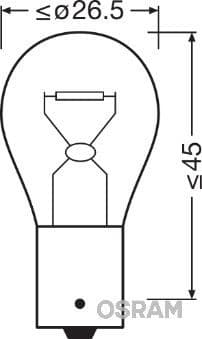 Osram Bulbs P21W 12V BA15S UNV1 2vnt - 7506-02B (OSRAM) - Autoera - image 3