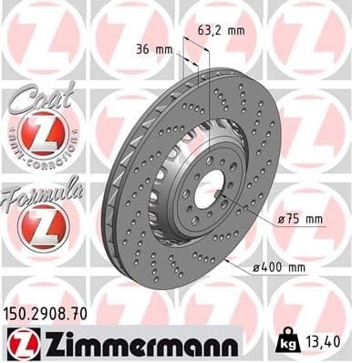 Brake Disc FORMULA Z BRAKE DISC 150.2908.70
