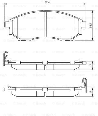 Brake Pad Set, disc brake 0986494295 - image 7
