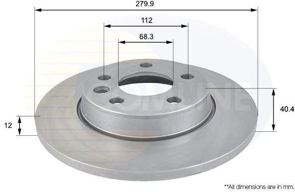 Brake disc, 1pcs REAR ADC1426 - image 2