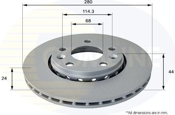 Brake disc, 1pcs FRONT ADC1585V - image 2