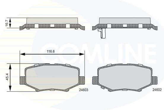 Brake pads rear CBP36091