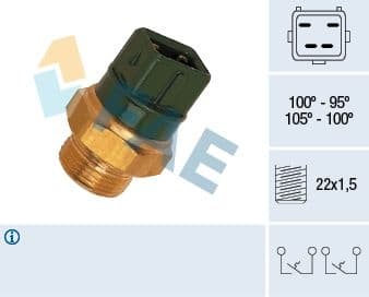 Temperature Switch, radiator fan 38010
