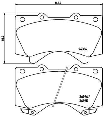 Brake Pad Set, disc brake PRIME LINE P83107