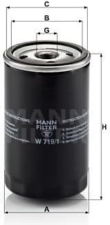 Filter oil W719/1